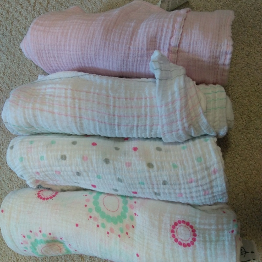 Aden and Anais swaddle blankets